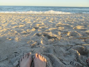 Toes in the sand, Wrightsville Beach NC 