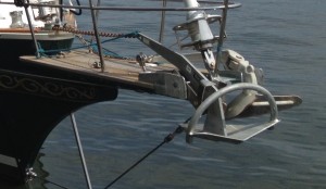 The anchor in the foreground is a Rocna.