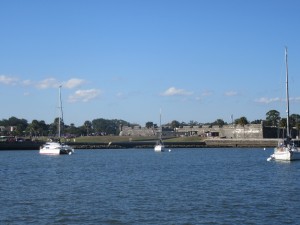 North mooring field in St. Augustine, at base of fort.