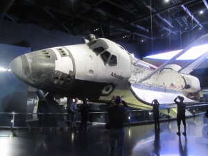 The Atlantis space shuttle.