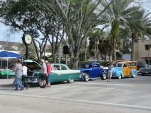 Monthly car show on Canal Street.