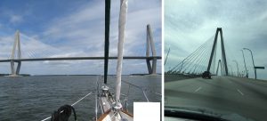 The Arthur Ravenel bridge, a cable-stayed structure designed by Dudley's former employer Parsons Brinckerhoff