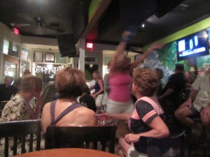 Music and dancing at the Alley Cat.