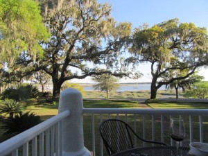 View from the front porch of Tabby Manse.